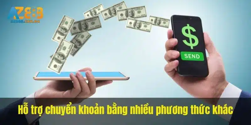 Hỗ trợ chuyển khoản bằng nhiều phương thức khác.